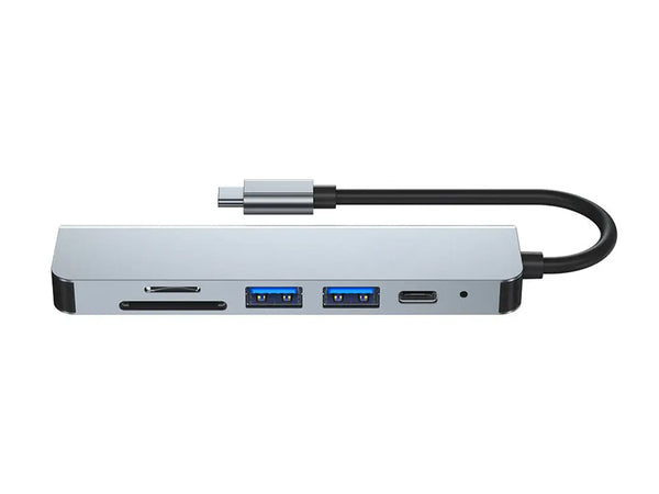 6-in-1 USB3.1 Type-C to HDTV, TF/SD, USB3.0, USB2.0 , PD 87W Adapter